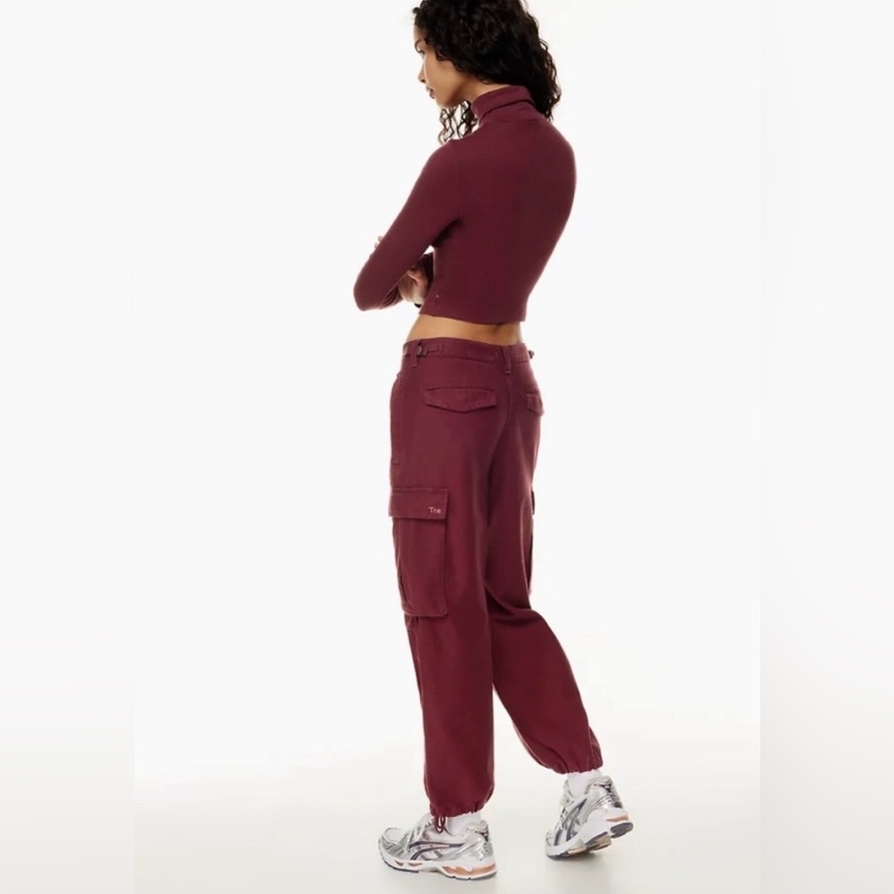 TNA Women's Maroon Cargo Pants - Picture 8 of 9